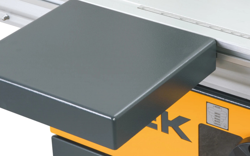 Formátovací pila rojek pf400 - ocelový stůl s uchycením na formátovací stůl